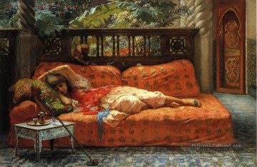 La sieste arabe Frederick Arthur Bridgman Peinture à l'huile